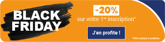 20% de réduction sur votre 1re inscription*